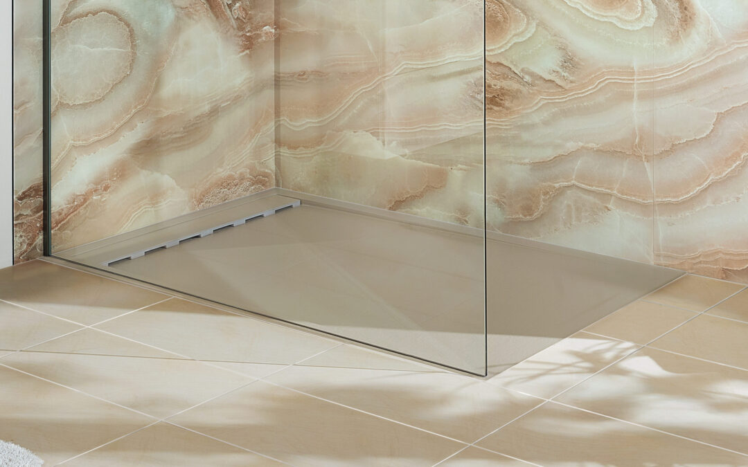 Duschwanne im natürlichen Steinoptik-Design